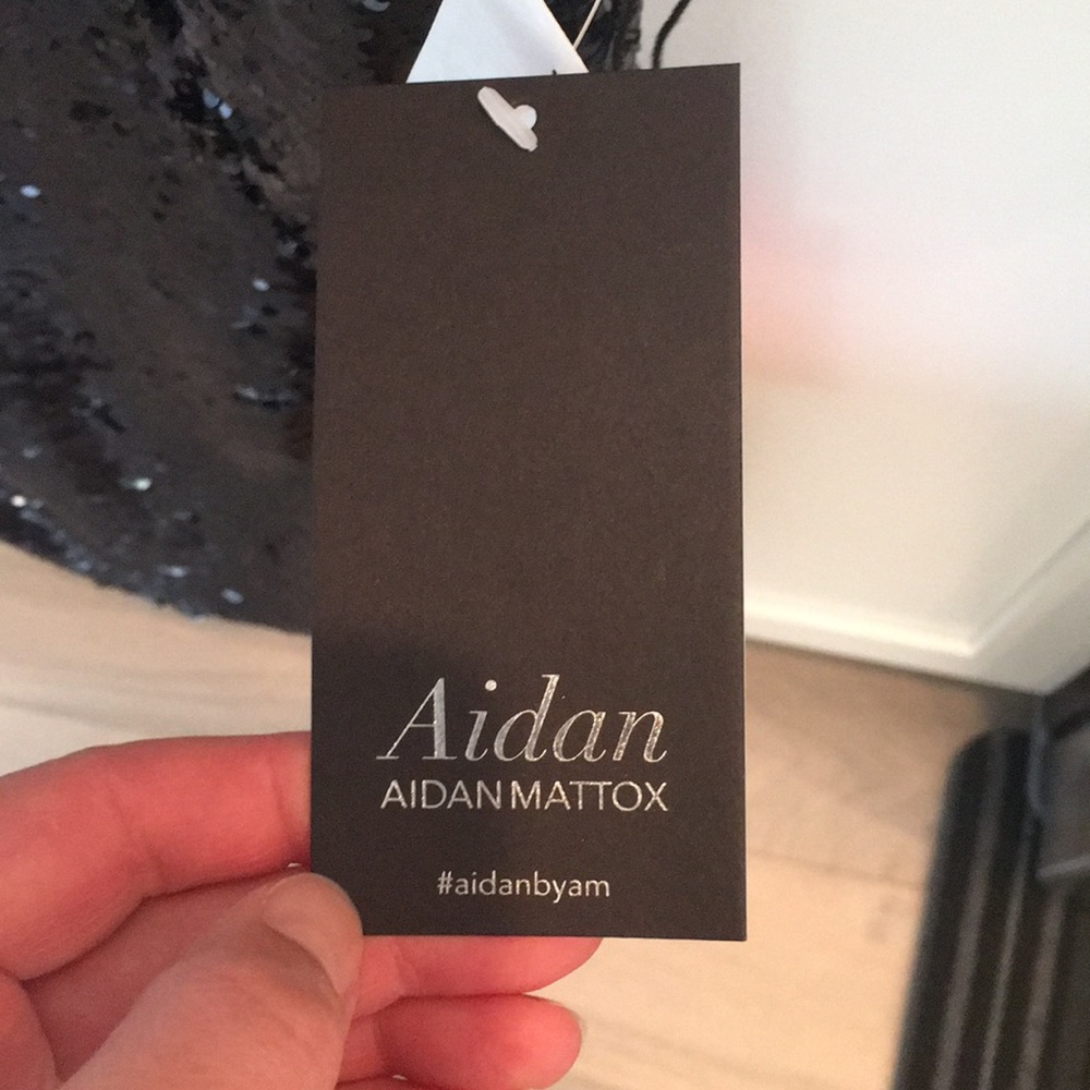 AIDAN MATTOX black sequin dress HOLIDAY PARTY!!!!! - Picture 6 of 8